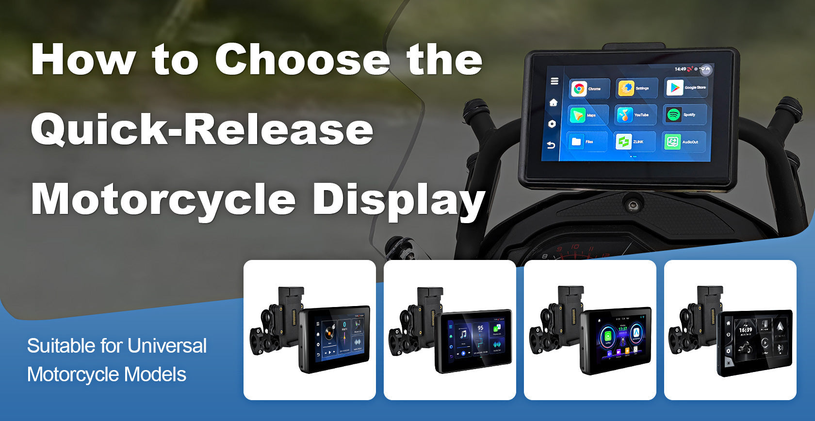 Quick-Release Motorcycle Smart Display Series