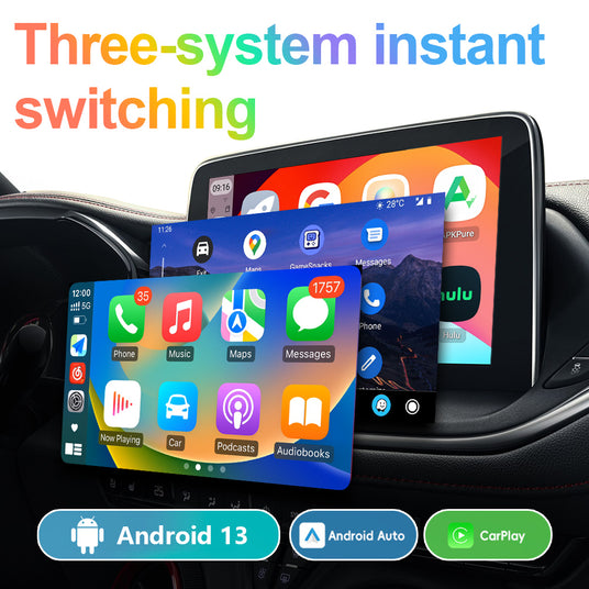 GT7H 3-in-1 functionality with wireless CarPlay, Android Auto, and Android 13.0 system.