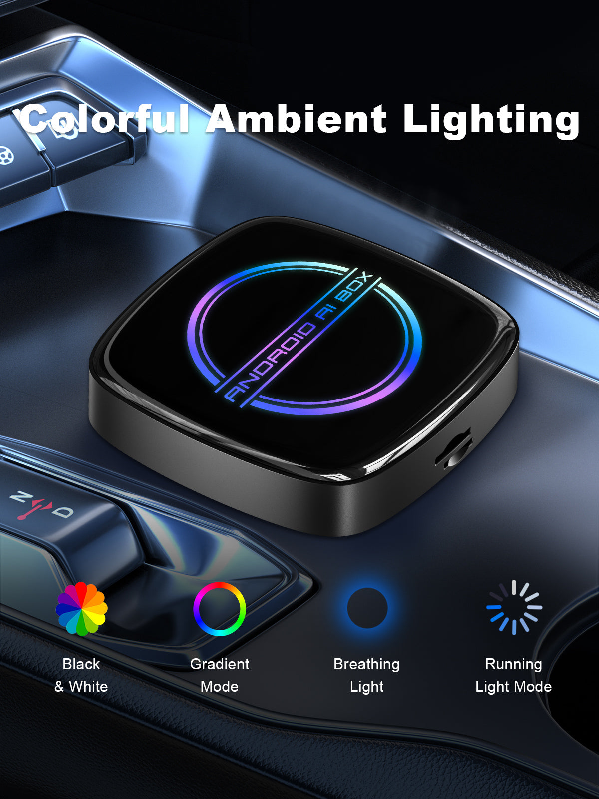 Linkifun GT8D Android 15 Smart AI Box with customizable ambient lighting and HDMI Out