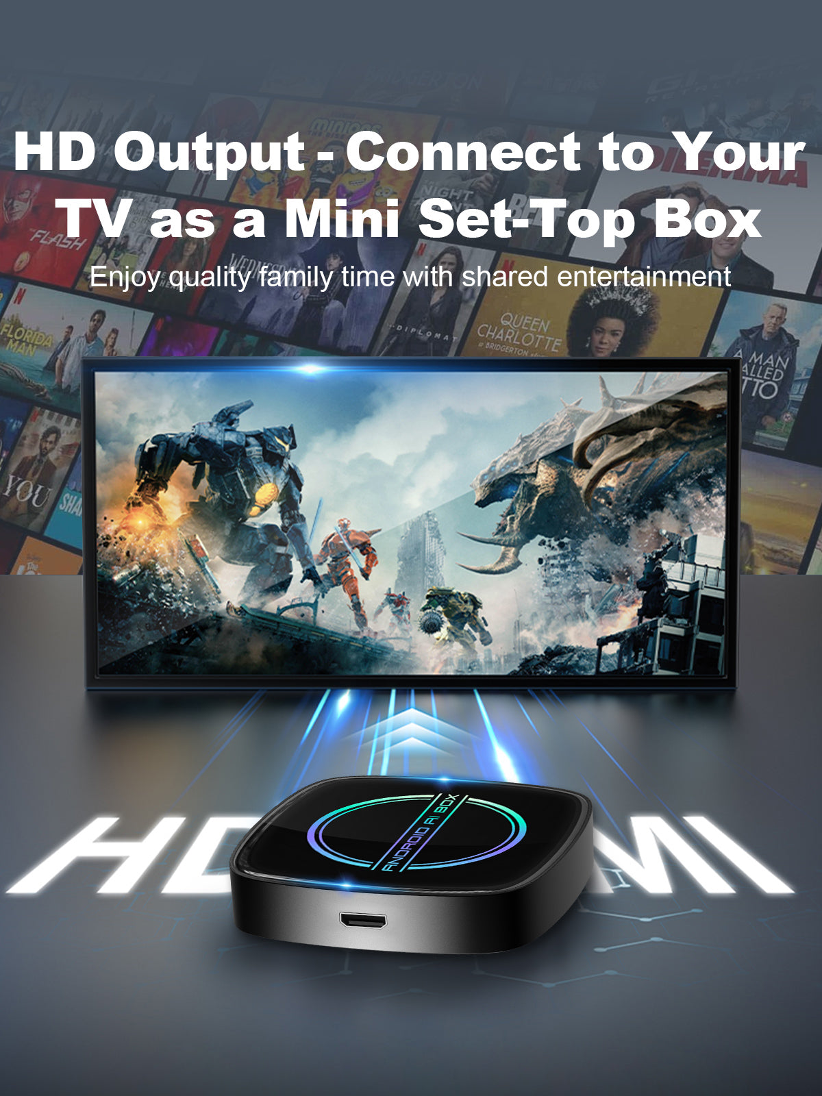 Linkifun GT8D Smart AI Box with HDMI Out for connecting to larger screens and enhanced in-car entertainment