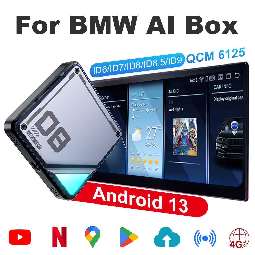 Linkifun™ L8 Carplay Android AI Box for BMW/ Mini Cooper - Customizable System ID6/ID7/ID8/ID8.5/ID9