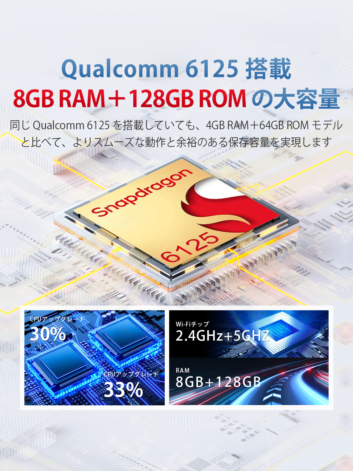 High-performance Qualcomm processor and large memory of the Linkifun L8 CarPlay Android AI Box, enabling smooth app launching, multitasking, and stable long-term operation.