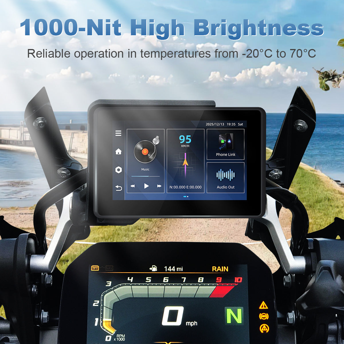 Linkifun™ MT3C 5" BMW Android 14 Smart Digital Display – Google Play, Built-in GPS, Wi-Fi, Wireless CarPlay & Android Auto