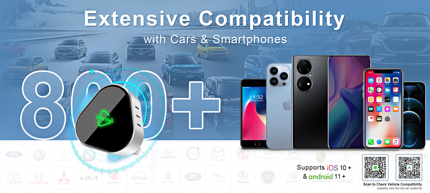 Compatible with vehicles that have factory-wired CarPlay or Android Auto systems