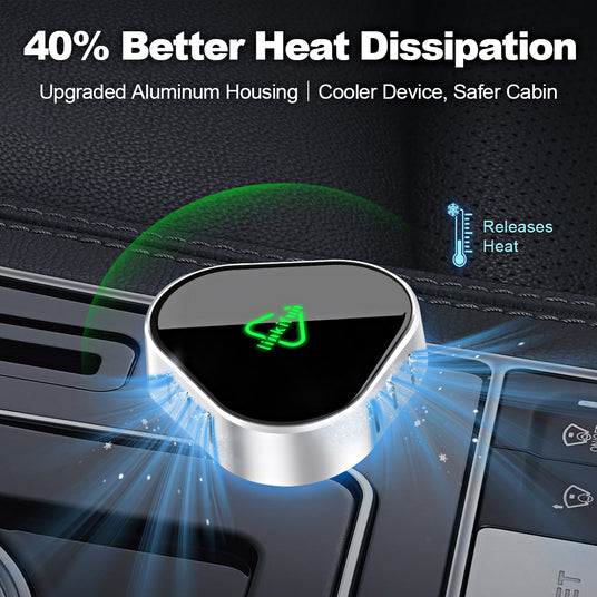 RGB Nano adapter with aluminum alloy body for fast heat dissipation and reliable in-car performance