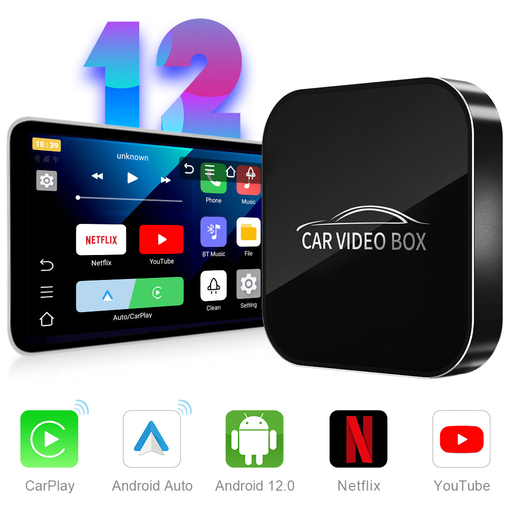Linkifun™ Y2 Mini Wireless Carplay/Android Auto Video Box