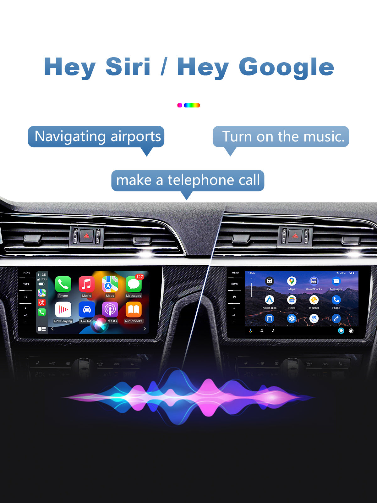 Linkifun Z1 Mini Crystal wireless CarPlay and Android Auto adapter with voice control support, enabling hands-free navigation, music playback, and phone calls for safer and more convenient driving.