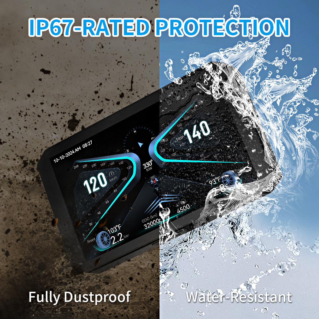 Linkifun M100 features full-body IP67 waterproofing, zinc alloy cameras, and industrial-grade build for durability in rain, dust, heat, and vibration.