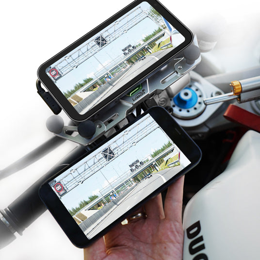 Effortless control and sharing of dash cam footage via smartphone app, highlighting Wi-Fi connectivity.