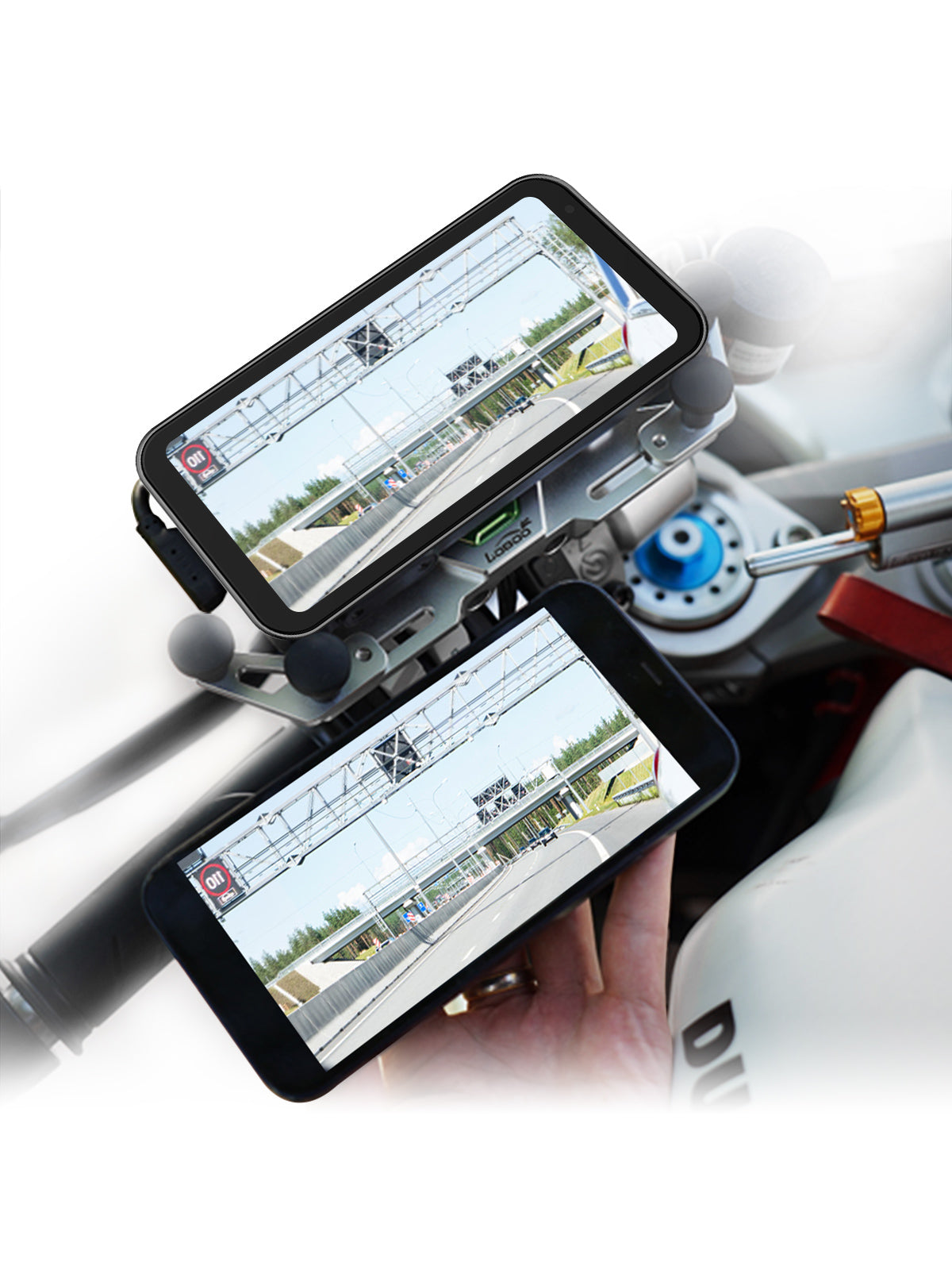 Effortless control and sharing of dash cam footage via smartphone app, highlighting Wi-Fi connectivity.