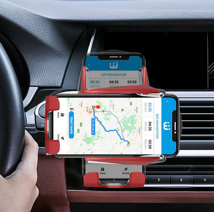 Smart Automatic Infrared Sensing Wireless Fast Charging Car Mount for Smartphones