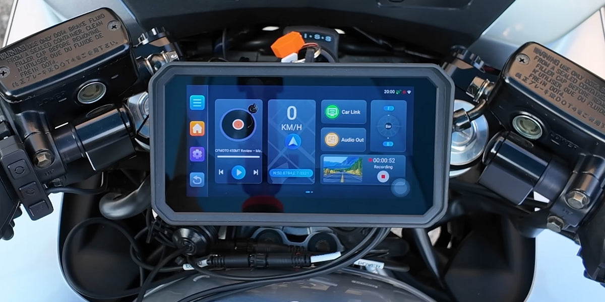 Linkifun 6-inch motorcycle navigation screens with wireless CarPlay and Android Auto
