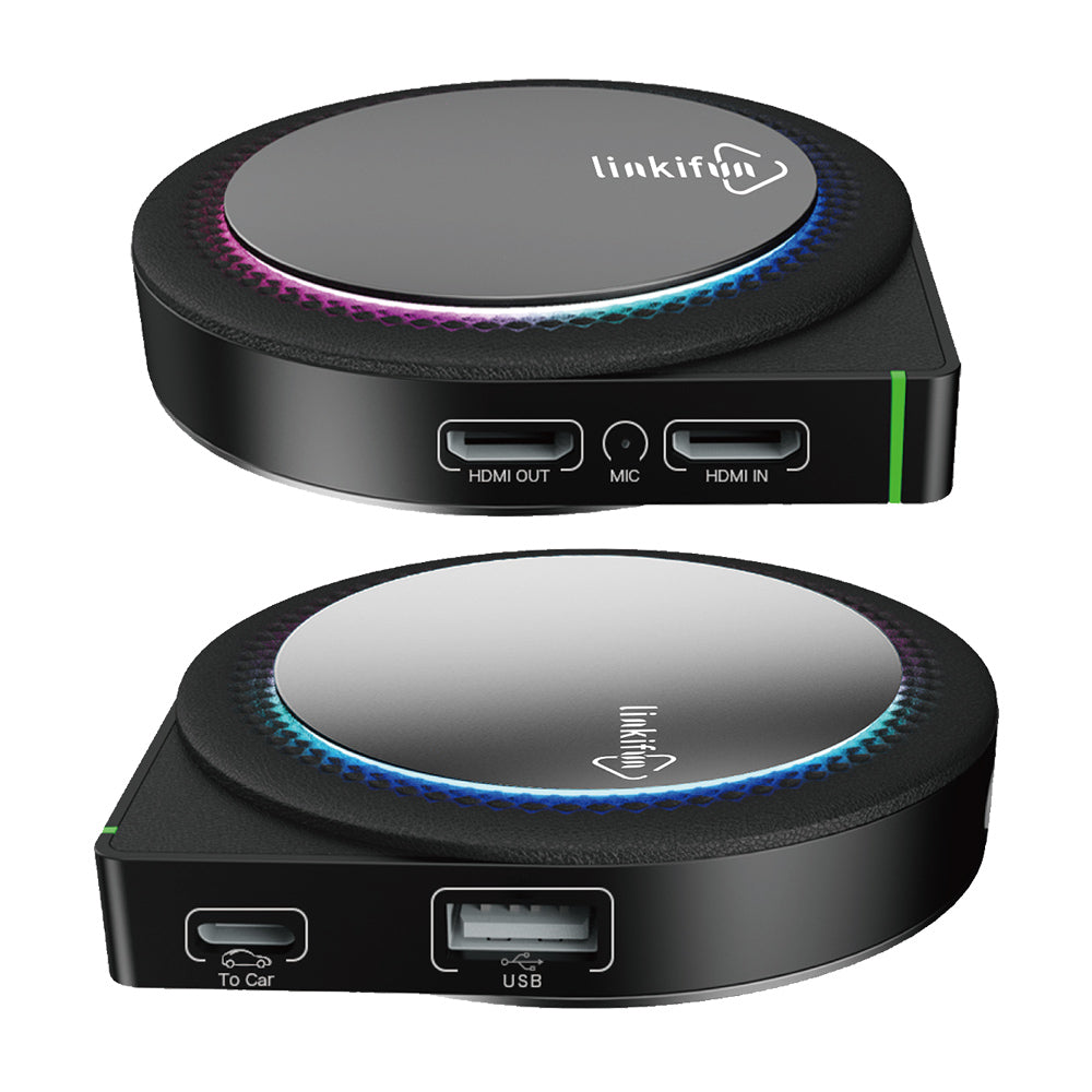 Linkifun™ GT6 Pro Android 13 Smart AI Box Wireless CarPlay/Android Auto Adapter with HDMI and Ambient Lighting