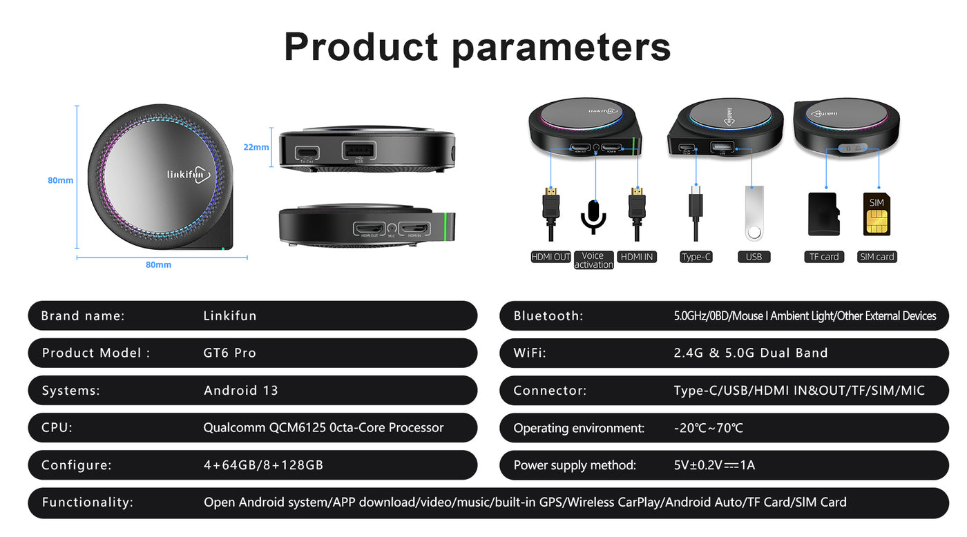 linkifun-GT6-Pro-wireless-carplay-android-auto-adapter-android13-GPS-youtube-netflix-4g-network-_Ambient-Lighting-Parameter-desk