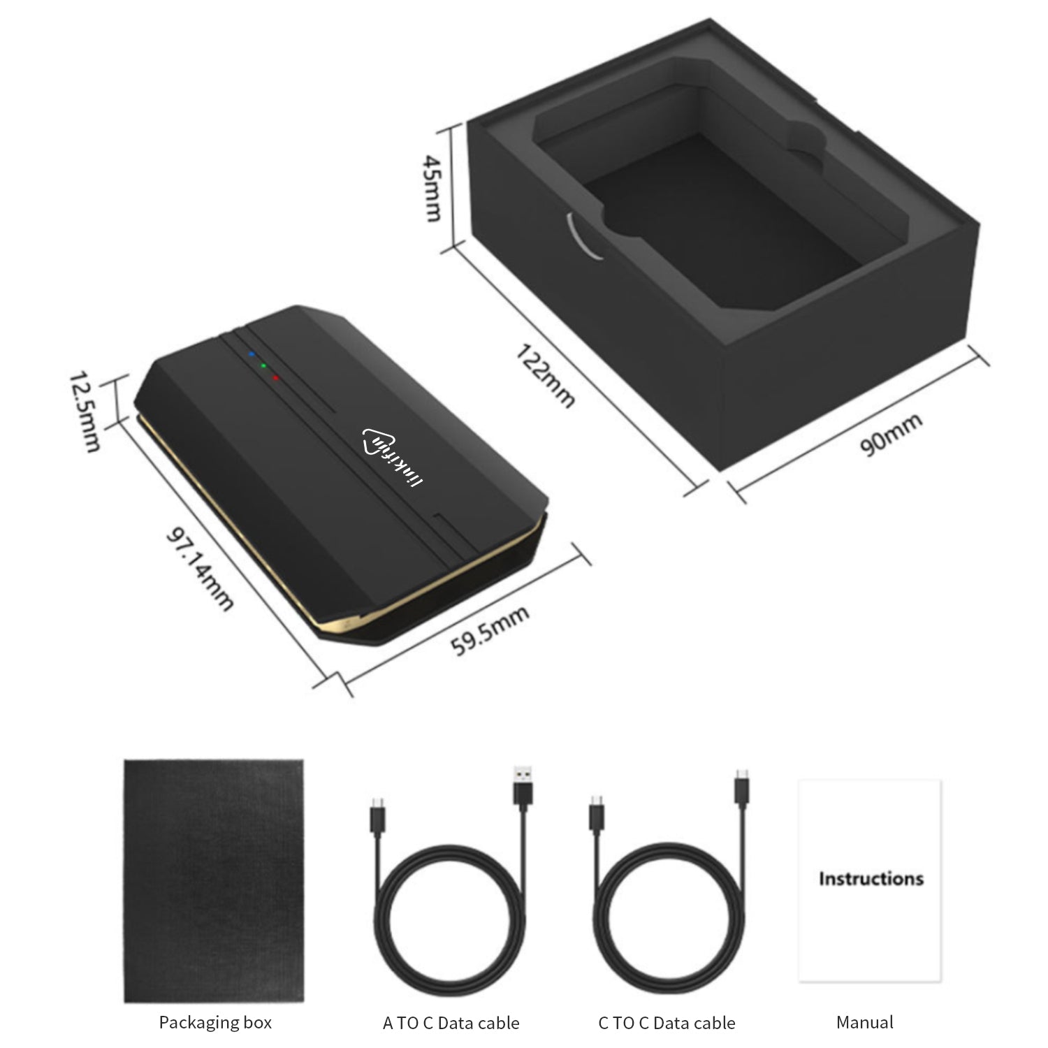 Linkifun™ GT6 Android 13 Smart AI Box Wireless Carplay/ Android Auto Adapter with HDMI