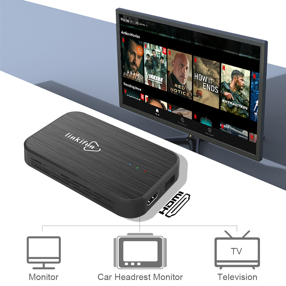 Linkifun™ Z4 Android 10 Smart AI Box Wireless Carplay/ Android Auto Adapter with HDMI
