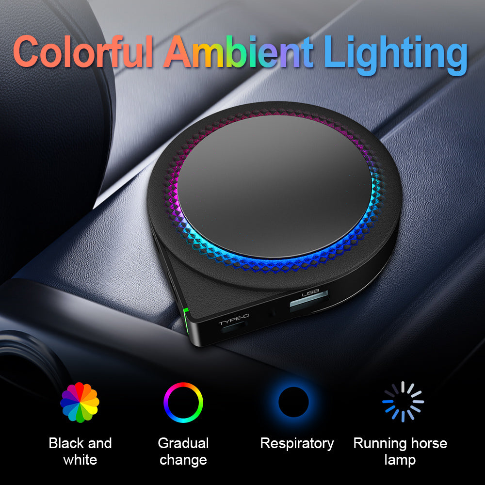 Linkifun™ GT6 Pro Android 13 Smart AI Box Wireless CarPlay/Android Auto Adapter with HDMI and Ambient Lighting