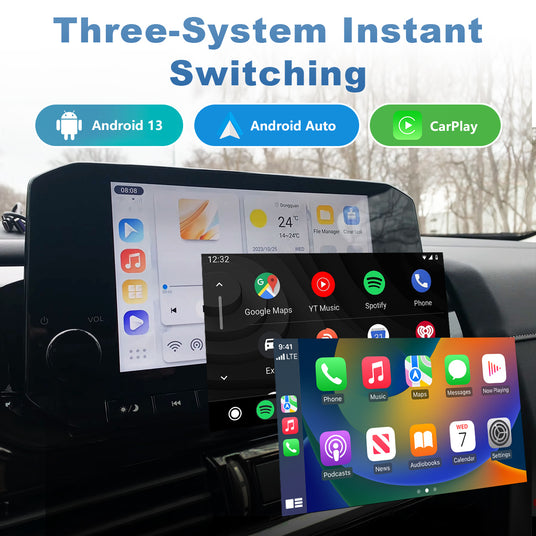 Linkifun GT6 Pro Android 13 Smart AI Box Wireless CarPlay and Android Auto Adapter with 3-in-1 functionality for wireless CarPlay, wireless Android Auto, and Android 13 system
