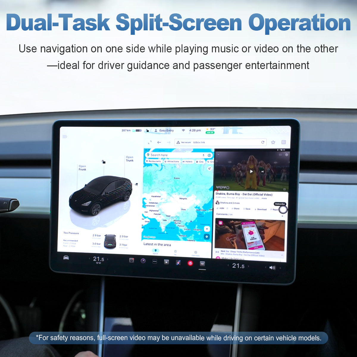 Linkifun™ L10 Android 13 AI Box for Tesla – Wireless CarPlay & Android Auto Support – Google Play, Google Maps, SIM Card & Plug-and-Play