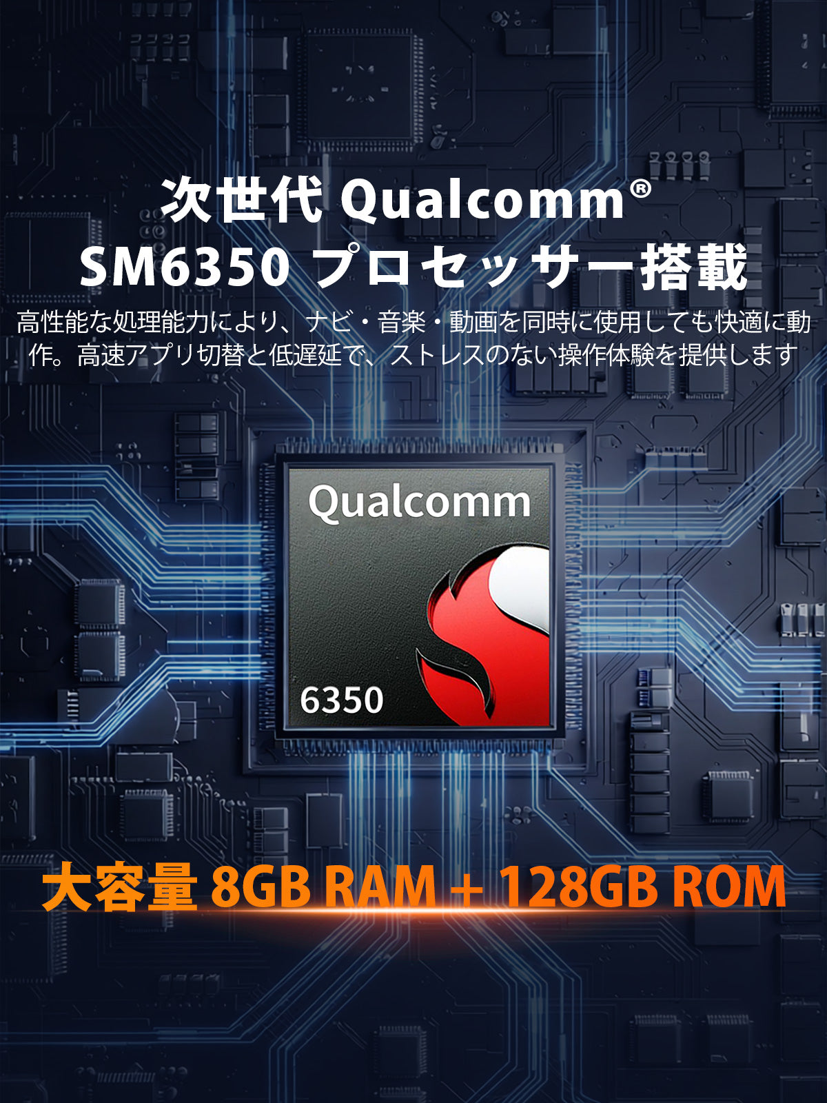 Linkifun L8 Max with Qualcomm SM6350 8-core processor, 8GB RAM and 128GB ROM for smooth multitasking and fast in-car performance