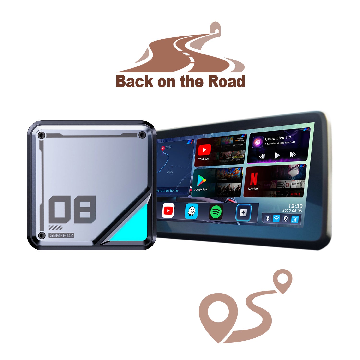 Linkifun L8 Wireless CarPlay & Android Auto AI Box featured in Back on the Road 2026 promotion