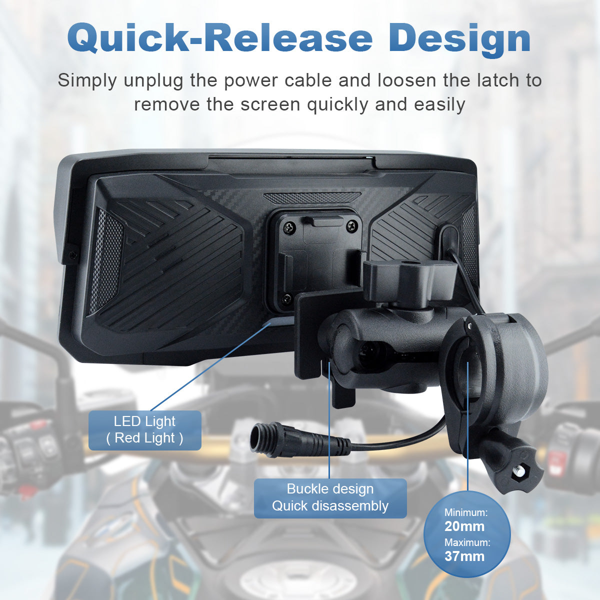 Linkifun™ MT12 6.86" Motorcycle Screen with Wireless CarPlay, Android Auto, Phone Mirroring, Optional TPMS, IP67 Waterproof & Bluetooth 5.0
