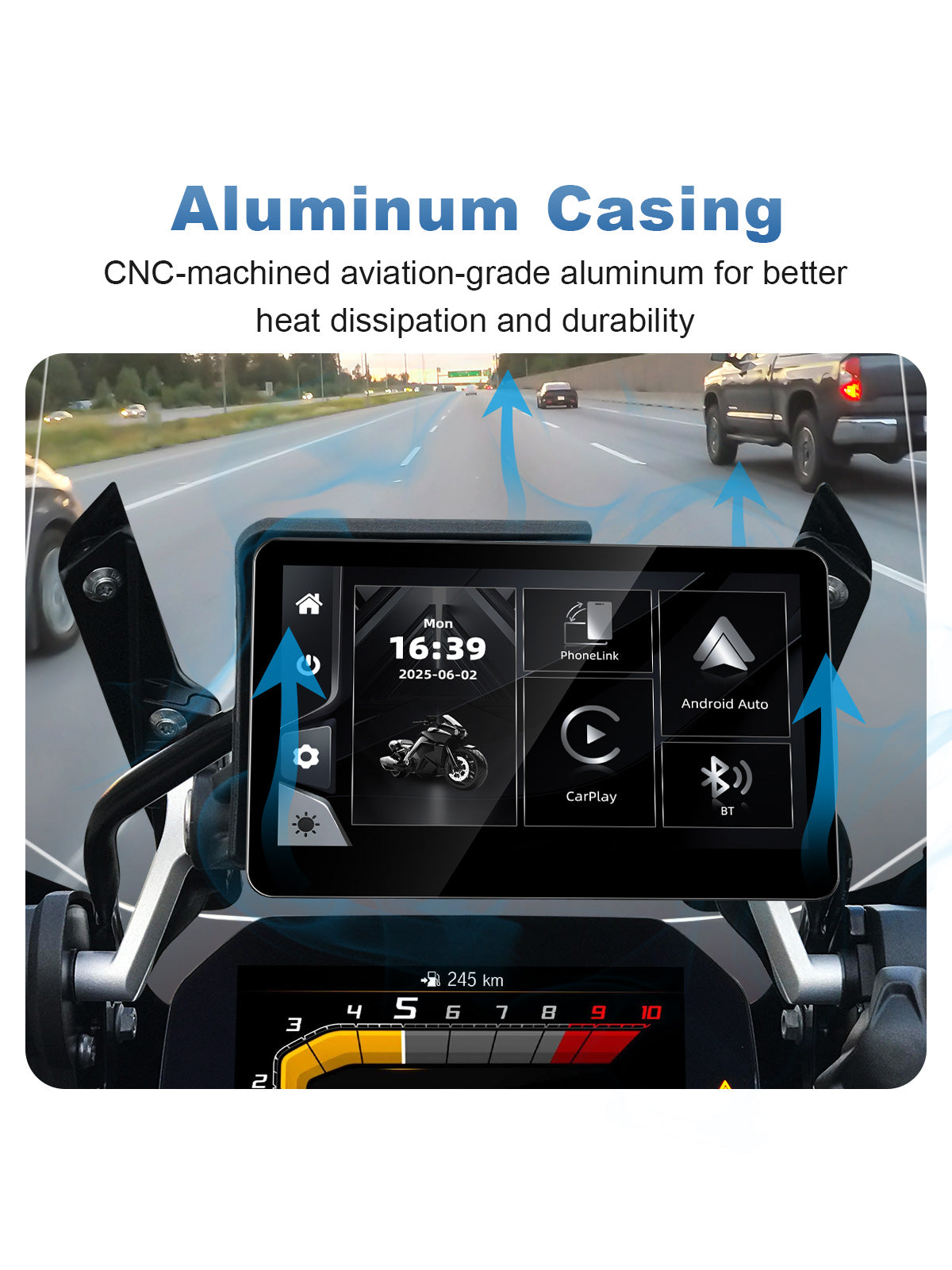 Linkifun MT13A 6.2 inch navigation screen for BMW aluminum casing housing