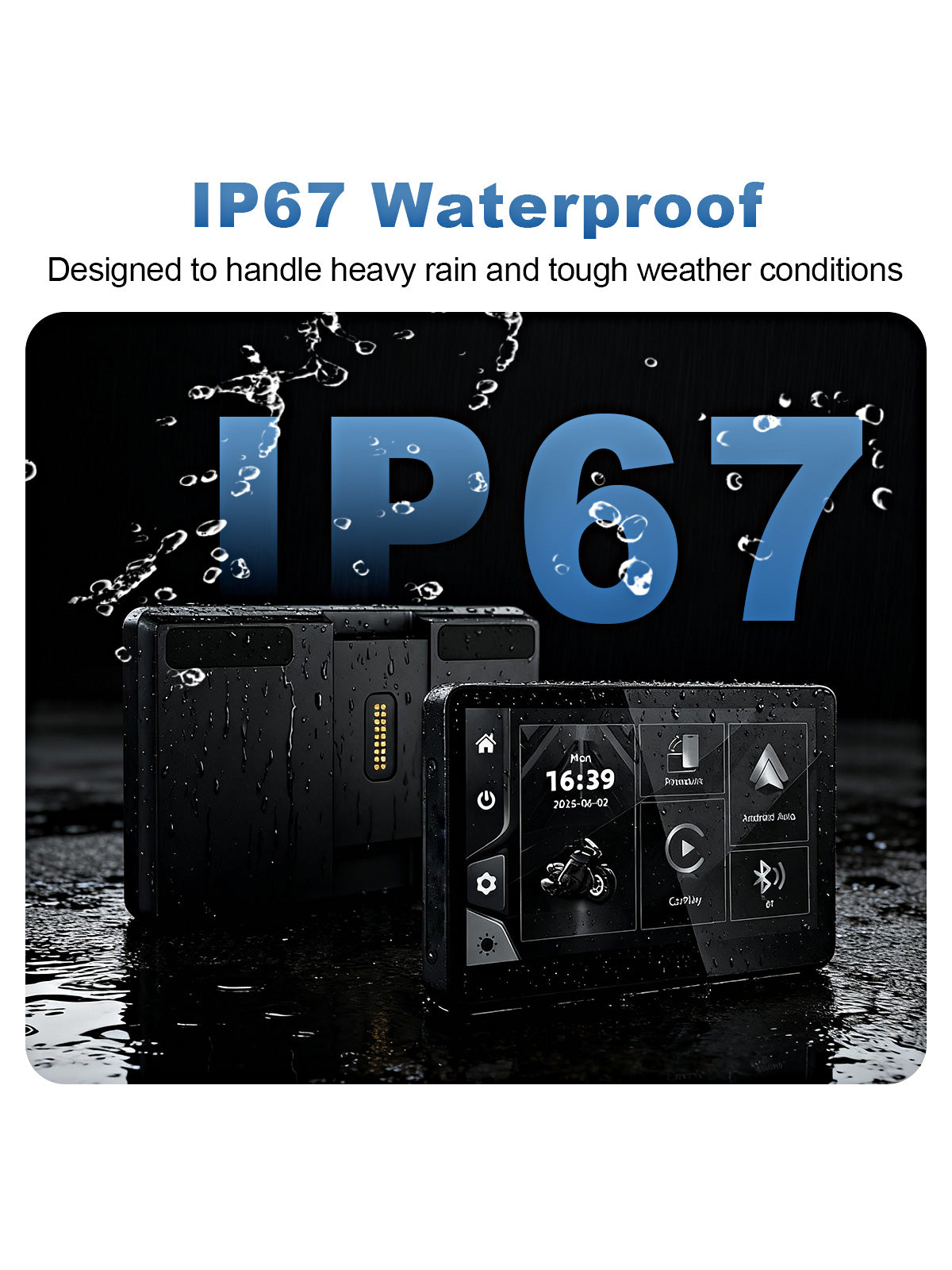 Linkifun MT13A 6.2 inch navigation screen for BMW IP67 waterproof protection