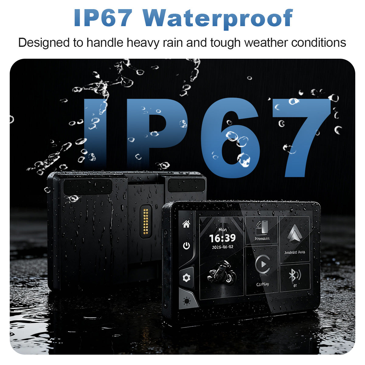 Linkifun™ MT13A 6.2" Motorcycle Screen for BMW with OEM Bracket – Wireless CarPlay & Android Auto, Quick Release