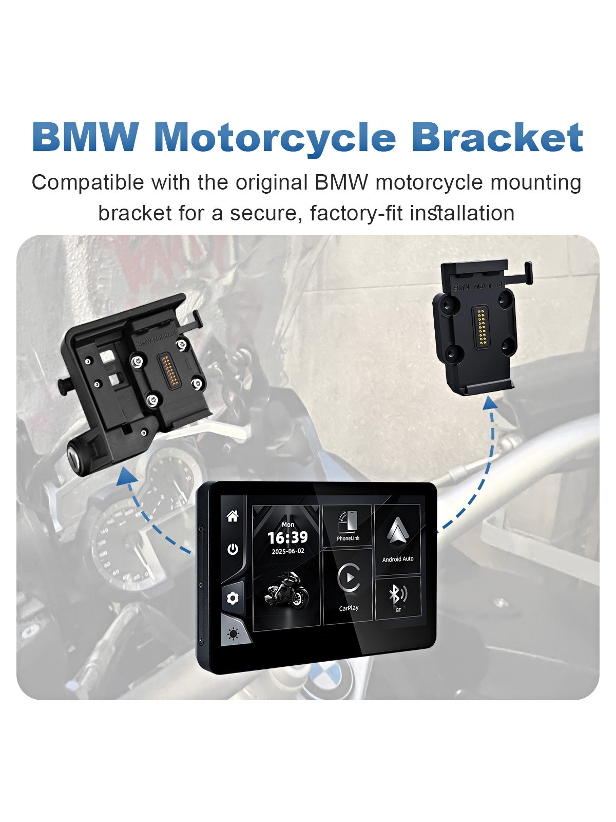 Linkifun MT13A 6.2 inch navigation screen for BMW OEM bracket compatibility