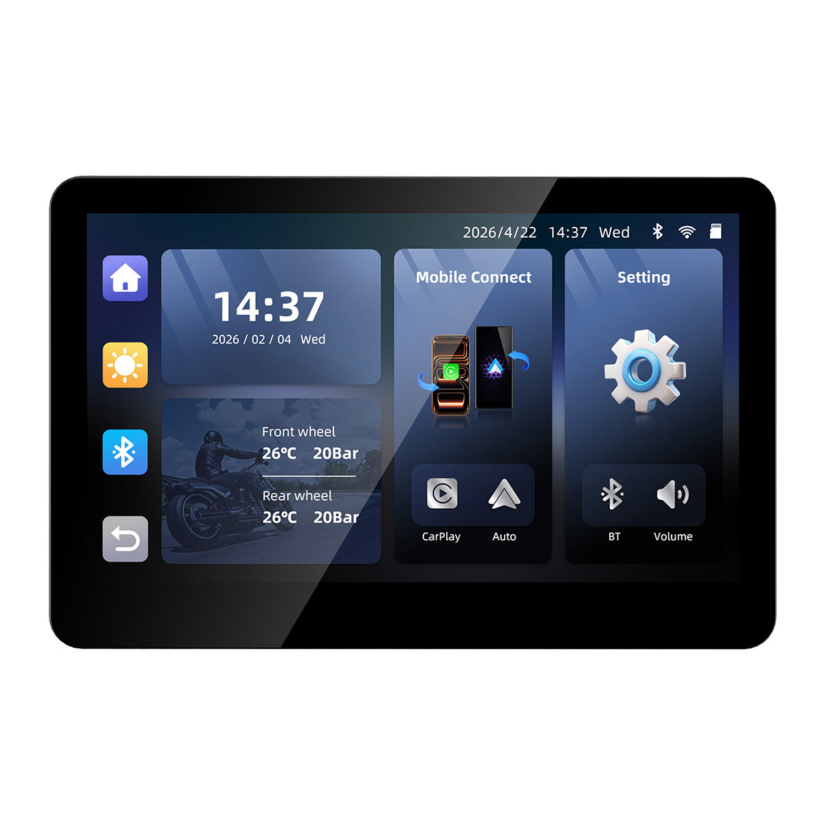Linkifun™ MT13A 6.2" Motorcycle Display for BMW with OEM Bracket, Wireless CarPlay & Android Auto, Optional TPMS, GPS, IP67 Waterproof