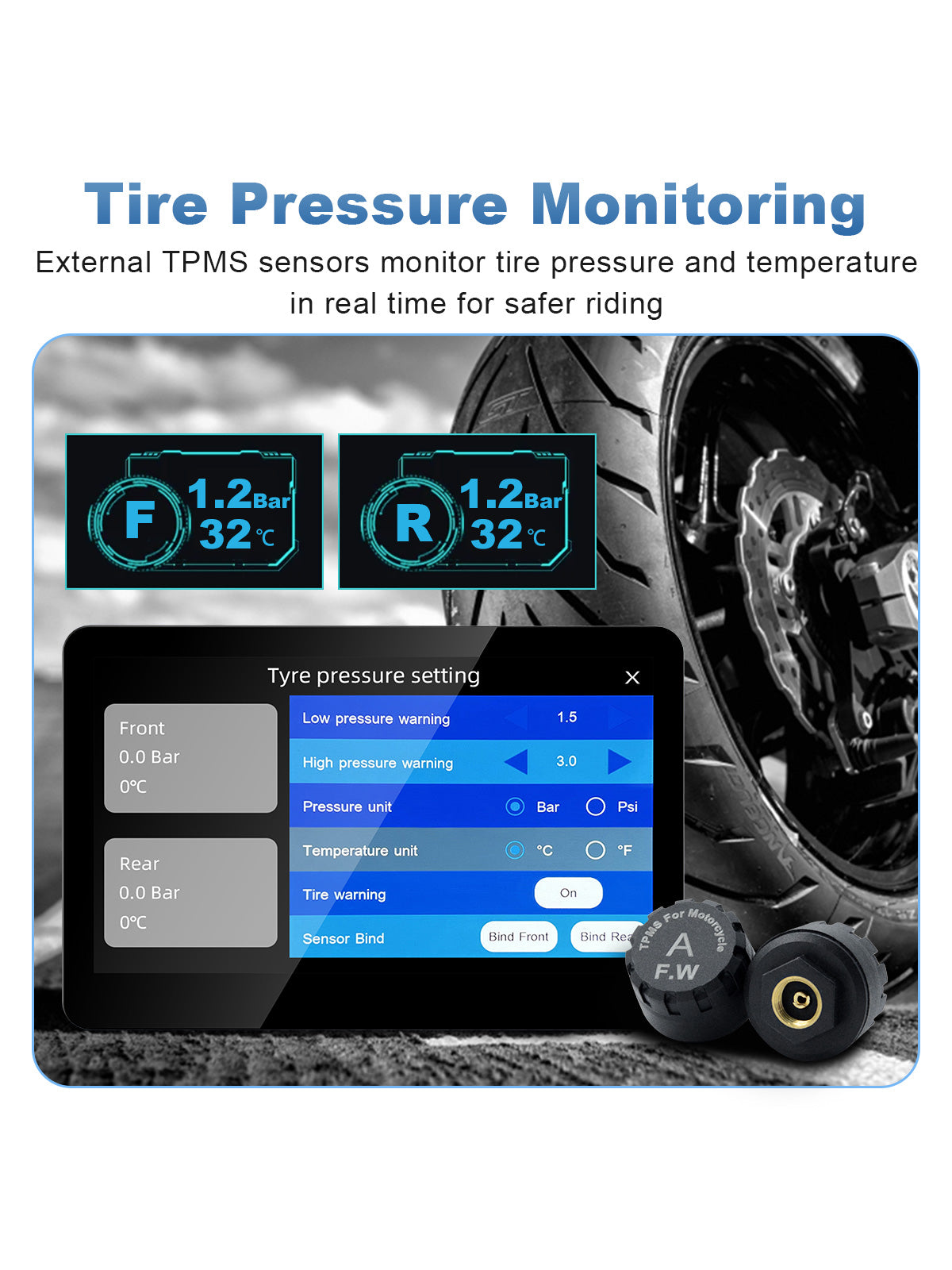 linkifun-mt13a-DVR-6.2-inch-bmw-motorcycle-display-tpms-tire-pressure-temperature-monitoring