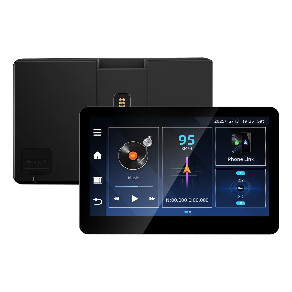 Display smart per moto Linkifun™ MT3C da 5" con Android 14 per motociclette BMW – Google Play, GPS integrato, Wi-Fi, CarPlay e Android Auto wireless