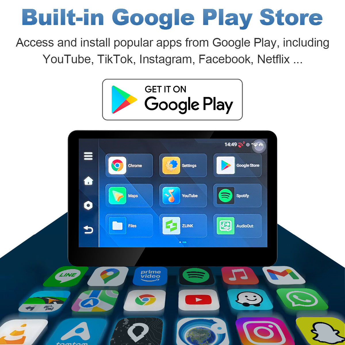 Linkifun™ MT13C 6.2" Android 14 Display for BMW – Google Play, GPS, CarPlay/Android Auto & Optional TPMS