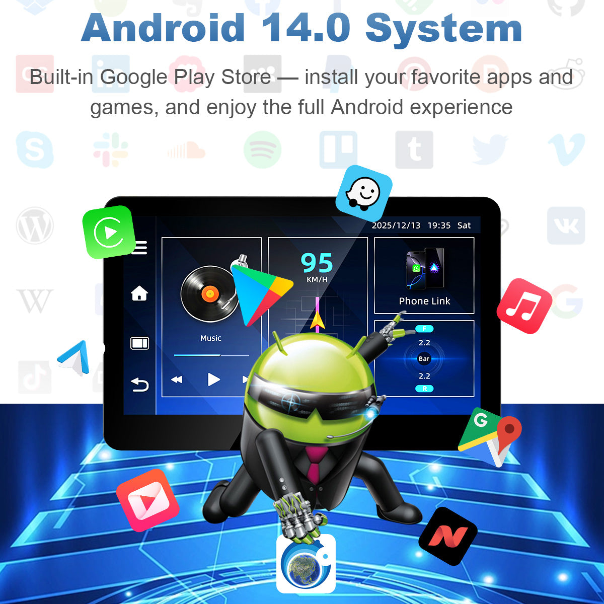Linkifun™ MT13C 6.2" Android 14 Display for BMW – Google Play, GPS, CarPlay/Android Auto & Optional TPMS