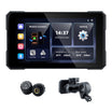 Linkifun™ MT15 5インチバイクナビゲーションスクリーン、ワイヤレスCarPlay&Android Auto、ポートレート&ランドスケープモード、シングルBluetooth、オプションTPMS、バッテリー/USB電源
