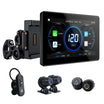 Pantalla para motocicleta Linkifun™ MT18 + soporte de 7" – CarPlay y Android Auto inalámbricos, DVR de doble lente, GPS, TPMS y pantalla dividida