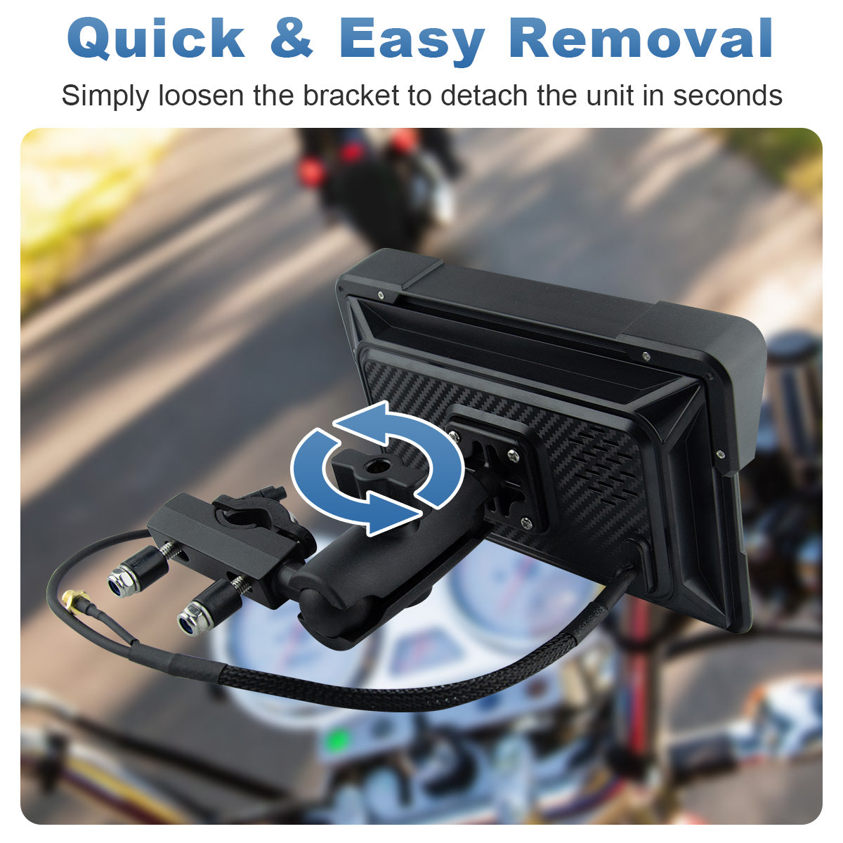 Linkifun™ MT22 7" Android 13 Motorcycle Navigation Screen with Wireless CarPlay & Android Auto, GPS, Auto-Rotation, Google Play, Optional TPMS & IP67