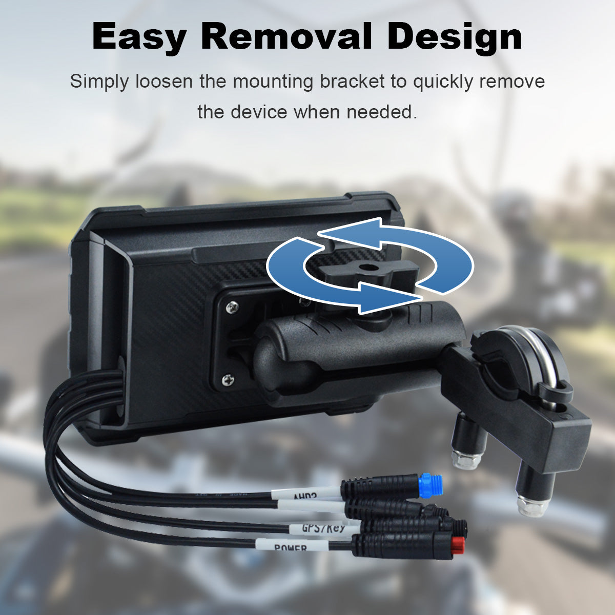 Linkifun™ MT2B 5" Motorcycle Screen with Wireless CarPlay, Android Auto, Phone Mirroring, IP67 Waterproof & Bluetooth 5.0