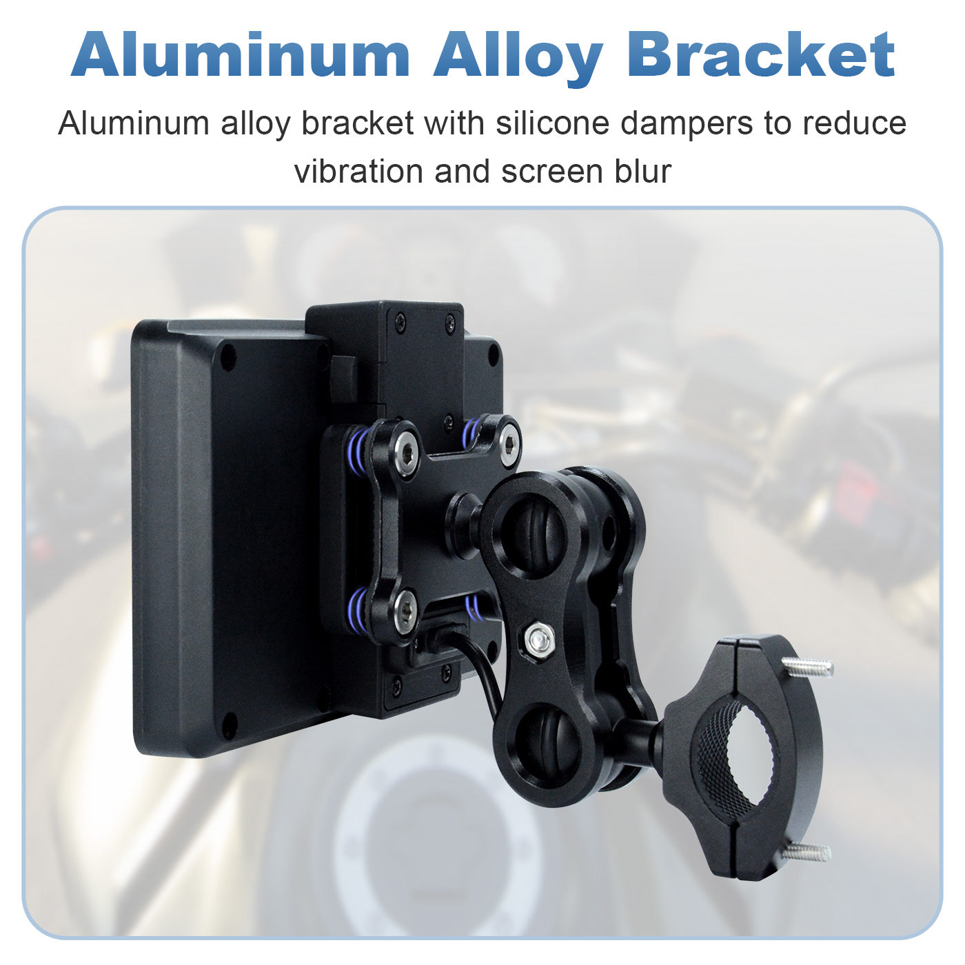 Linkifun MT3B motorcycle navigation screen aluminum alloy bracket with vibration damping