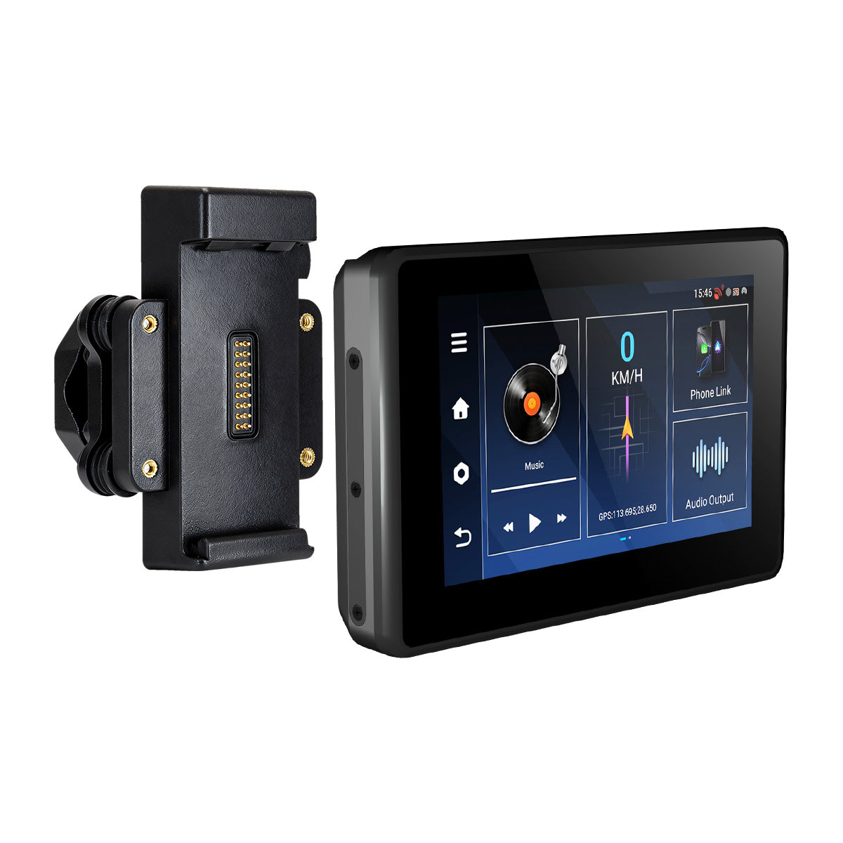 Linkifun™ MT3D / MT3C + Bracket 5" Android 13 / Android 14 Smart Display for Universal Motorcycles – Google Play, GPS, Wi-Fi, Wireless CarPlay & Android Auto