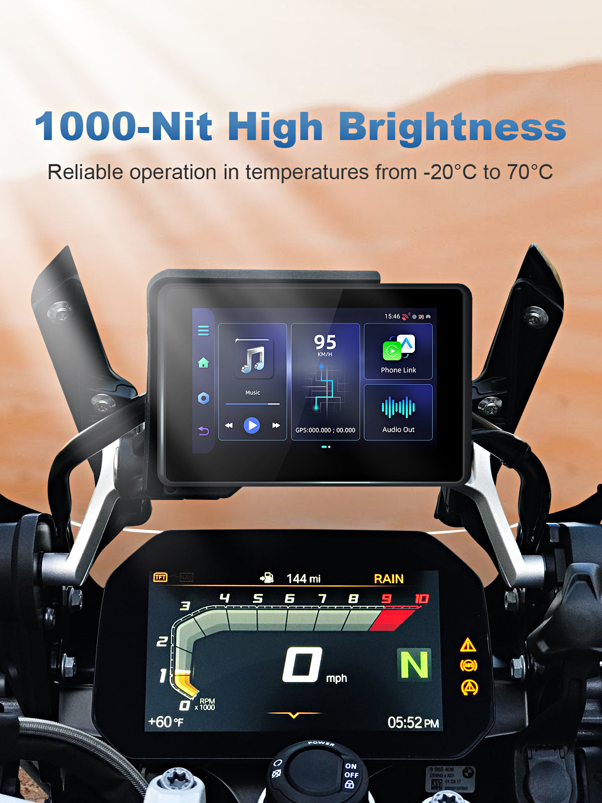 Linkifun MT3D BMW motorcycle display 1000 nit high brightness display interface