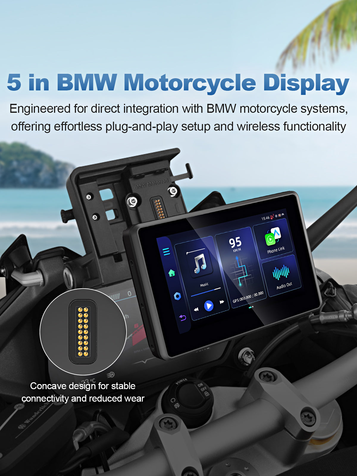 Linkifun MT3D bmw motorcycle display OEM bracket installation touchscreen operation