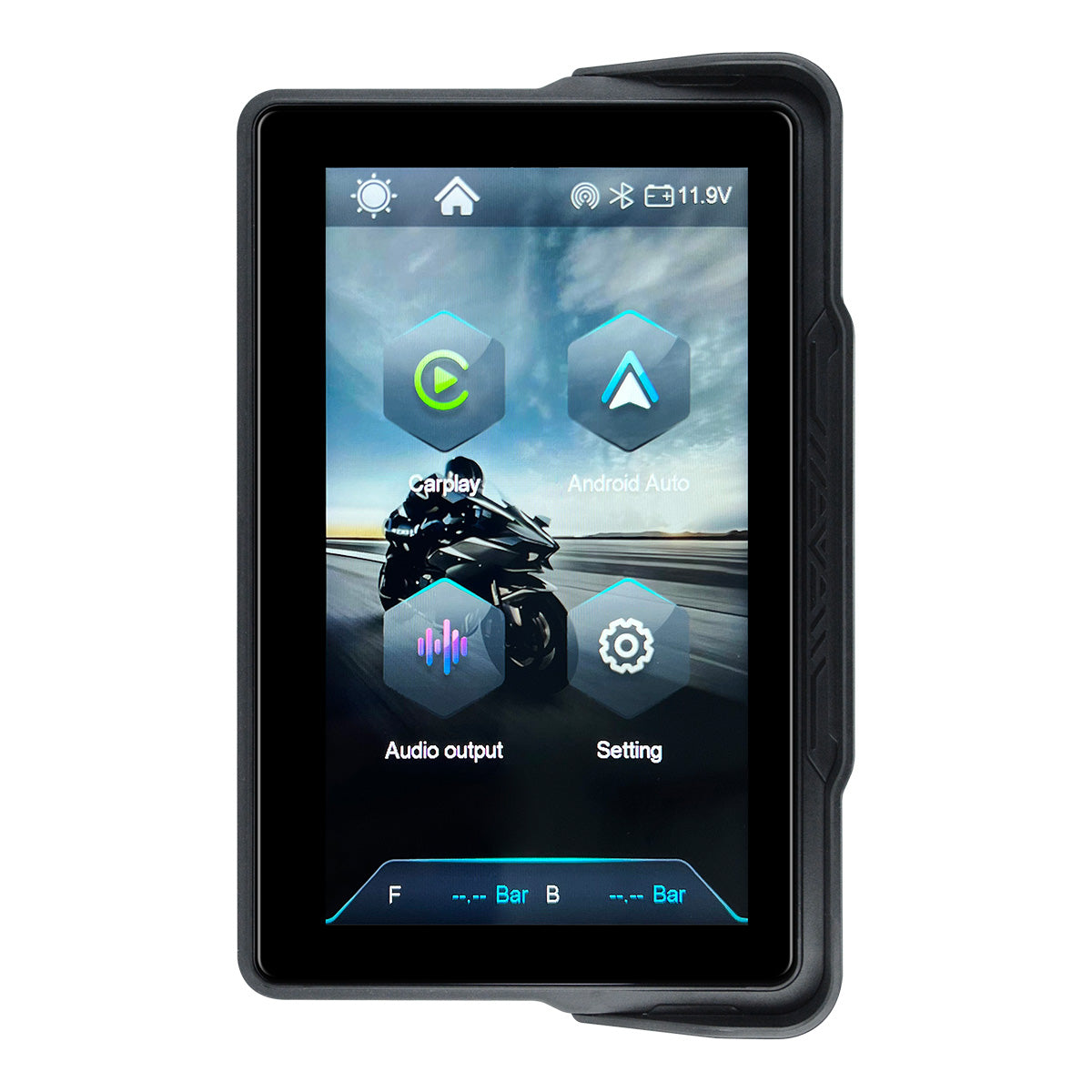 Linkifun™ MT7A 7" Motorcycle Navigation Screen with Wireless CarPlay & Android Auto, Portrait & Landscape Mode, Optional TPMS, USB Power