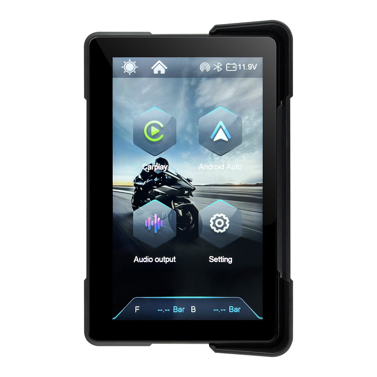 Linkifun™ MT7A 7" Motorcycle Navigation Screen with Wireless CarPlay & Android Auto, Portrait & Landscape Mode, Optional TPMS, USB Power