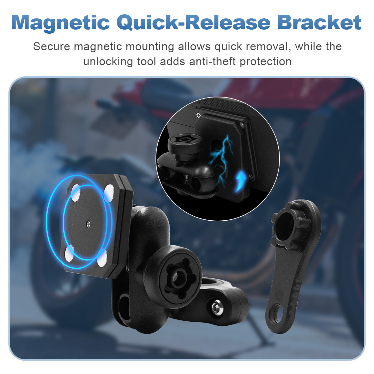 Linkifun™ MT9C-DVR 6" Motorcycle Navigation Screen with Wireless CarPlay & Android Auto, Dual 1080P DVR, TPMS, IP67 Waterproof