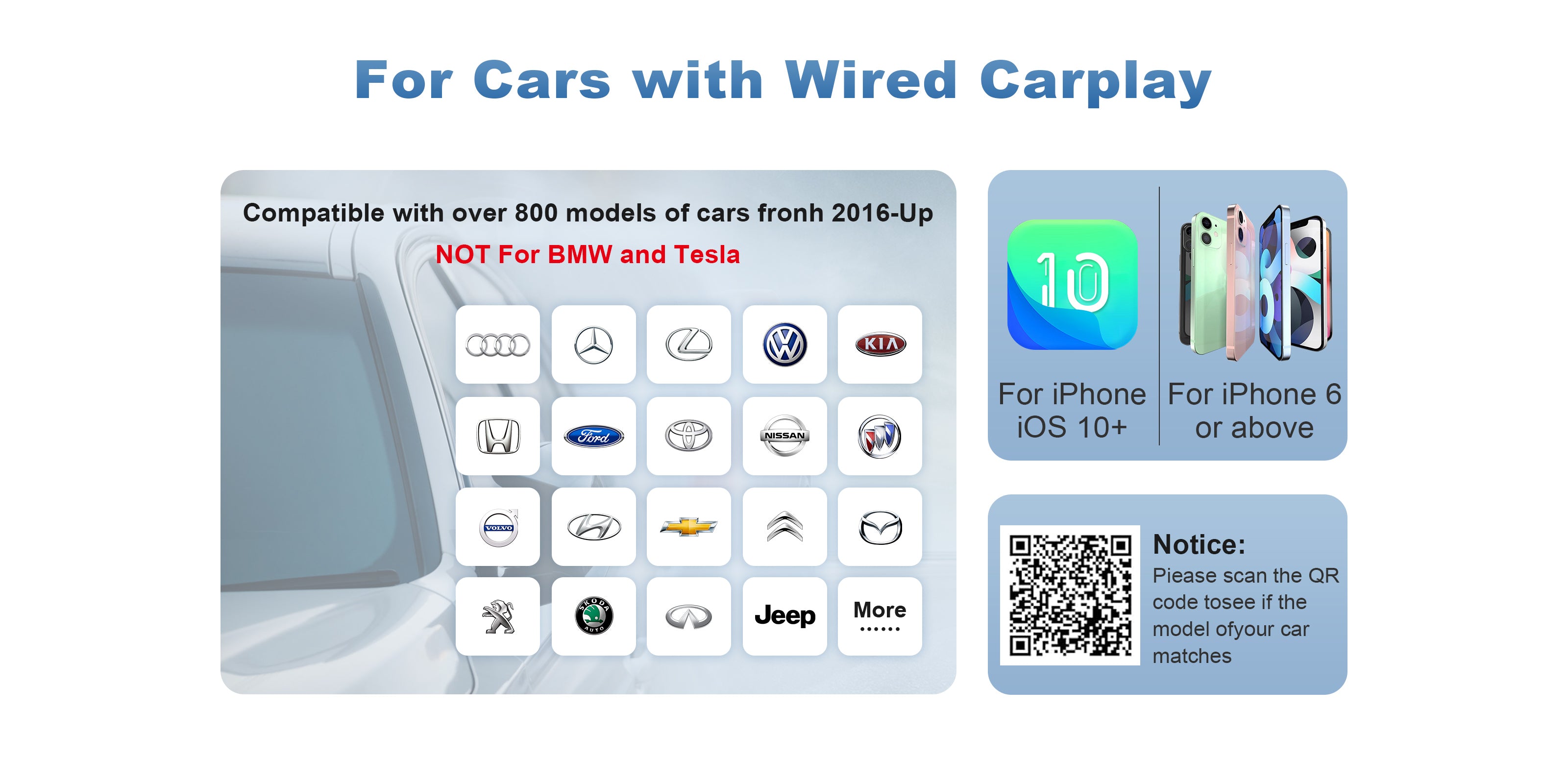 Linkifun Y3H Car TV Mate Pro wireless CarPlay adapter compatible with vehicles that have factory-wired CarPlay systems for seamless upgrade