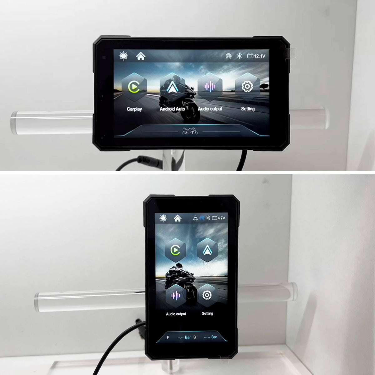 Portrait & Landscape Motorcycle Navigation Screens