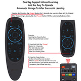 Linkifun™ G10S PRO Wireless Air Mouse Remote with Bluetooth 5.0, USB Port, Google Voice, and Backlit Keyboard – 2.4GHz