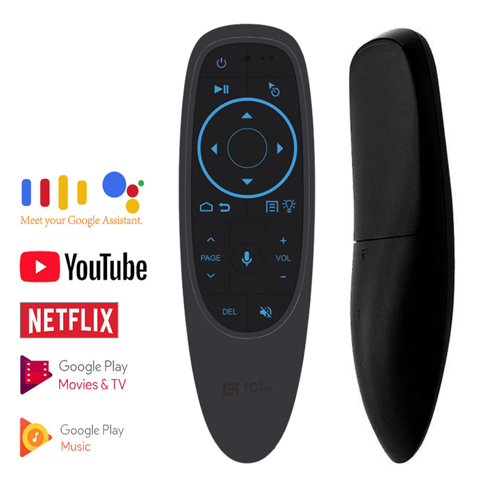 Linkifun™ G10S PRO Wireless Air Mouse Remote with Bluetooth 5.0, USB Port, Google Voice, and Backlit Keyboard – 2.4GHz